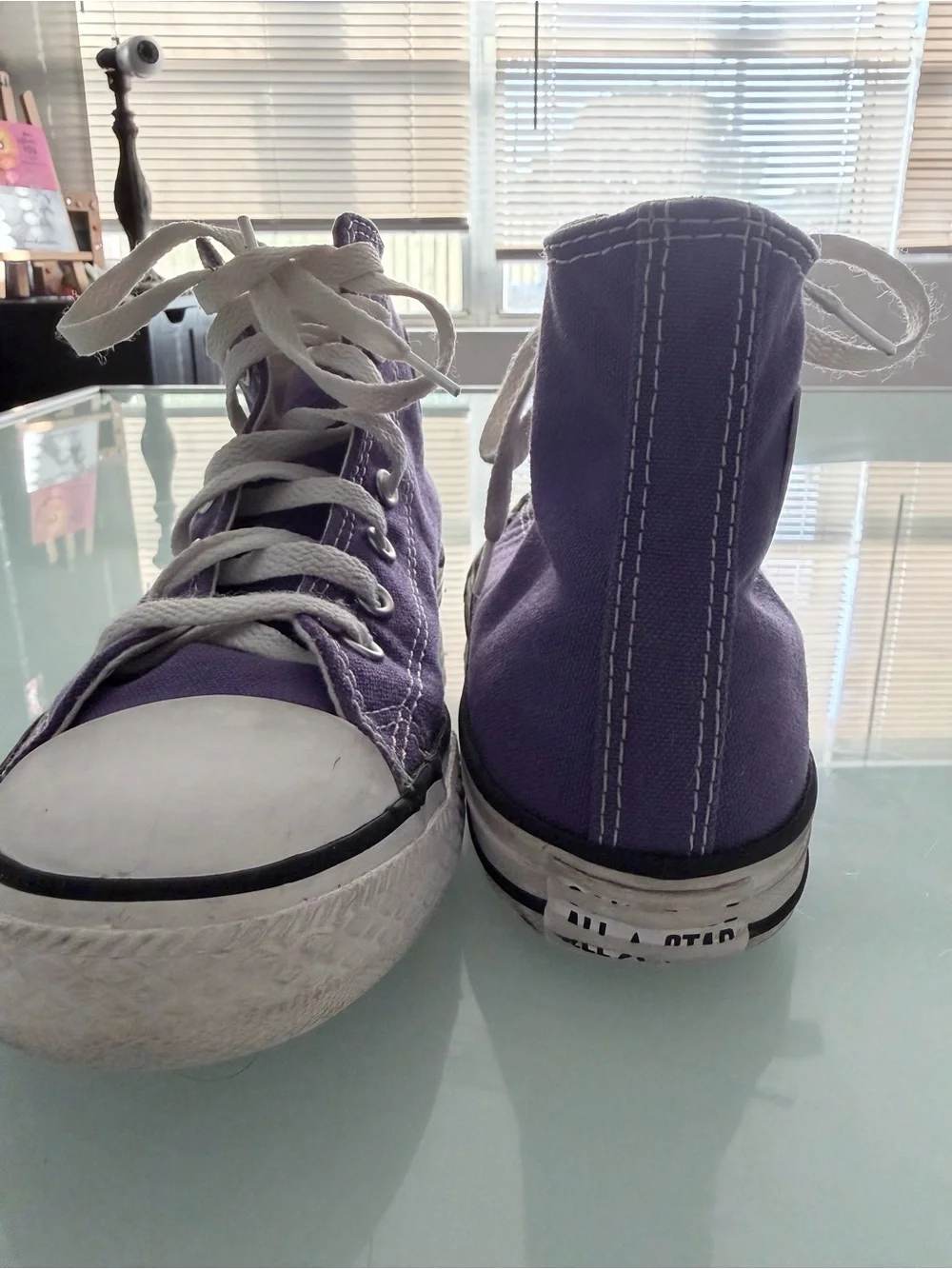 Converse High Top Sneaker - Purple & White